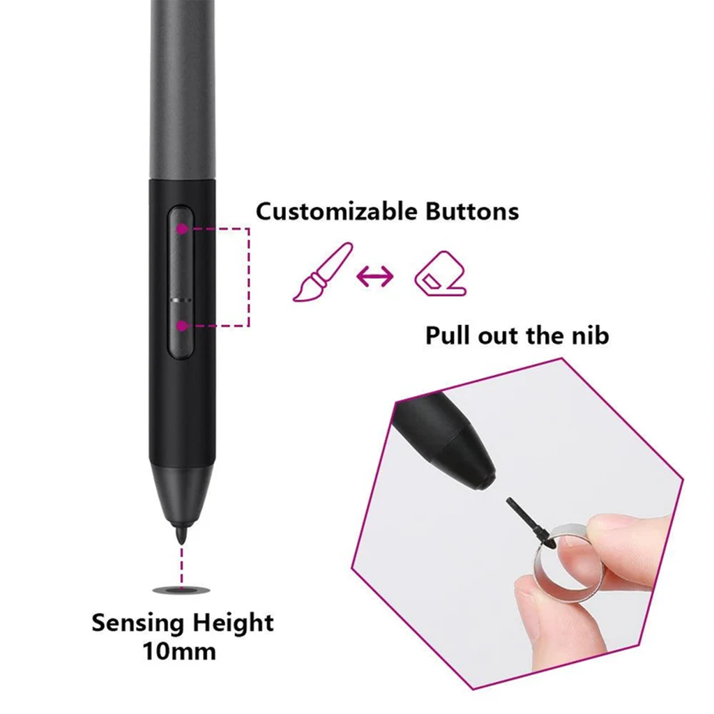 Drawing Stylus Ergonomic Grip For Graphics Drawing Tablets